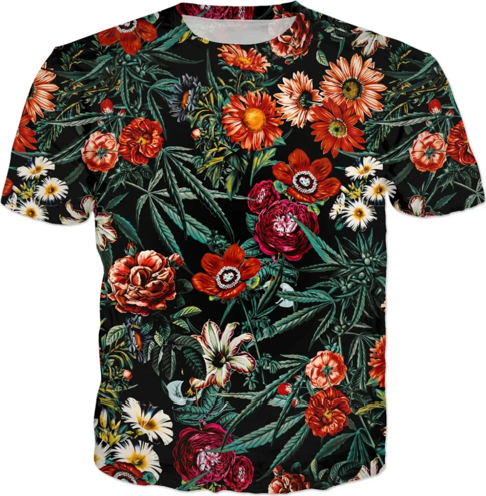 Marijuana and Floral Pattern