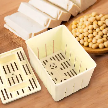 

1PC DIY Homemade Plastic Tofu Maker Press Mold Kit Tofu Making Tool Set Soybean Pressing Mold With Cheese Cloth