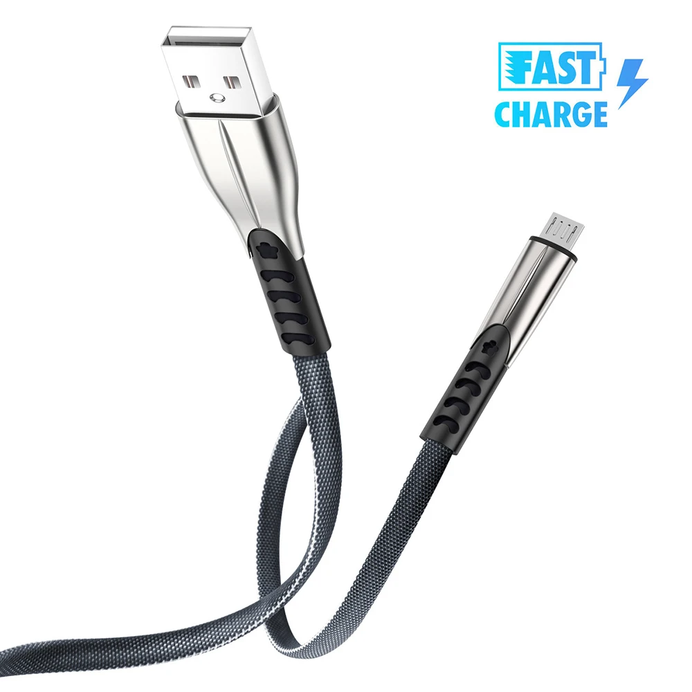 

1M Denim Braided Micro USB/Type-c Fast Quick Charger Data Cable Cord Wire Charging Charge Charger