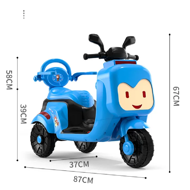 Children'S Electric Car Electric Motorcycle Tricycle Charging Music Light 1-6years Child Toy Car Kids'S Ride-On Toys Kidsscooter 6