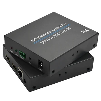 

200M HD Extender over LAN H.264 Splitter Transmitter with IR Retransmission EU Plug