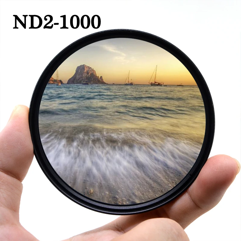 KnightX ND2 к ND1000 фильтр объектива камеры для canon eos sony nikon 18-135 200d 500d d80 400d 1200d 49 мм 52 мм 55 мм 58 мм 62 мм 67 мм