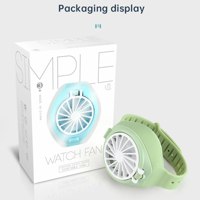 Portable Personal Mini Mechanical Watch Fan Handheld Ultra-Quiet Third Gear Speed Air Cooler USB Folding Pocket Fan