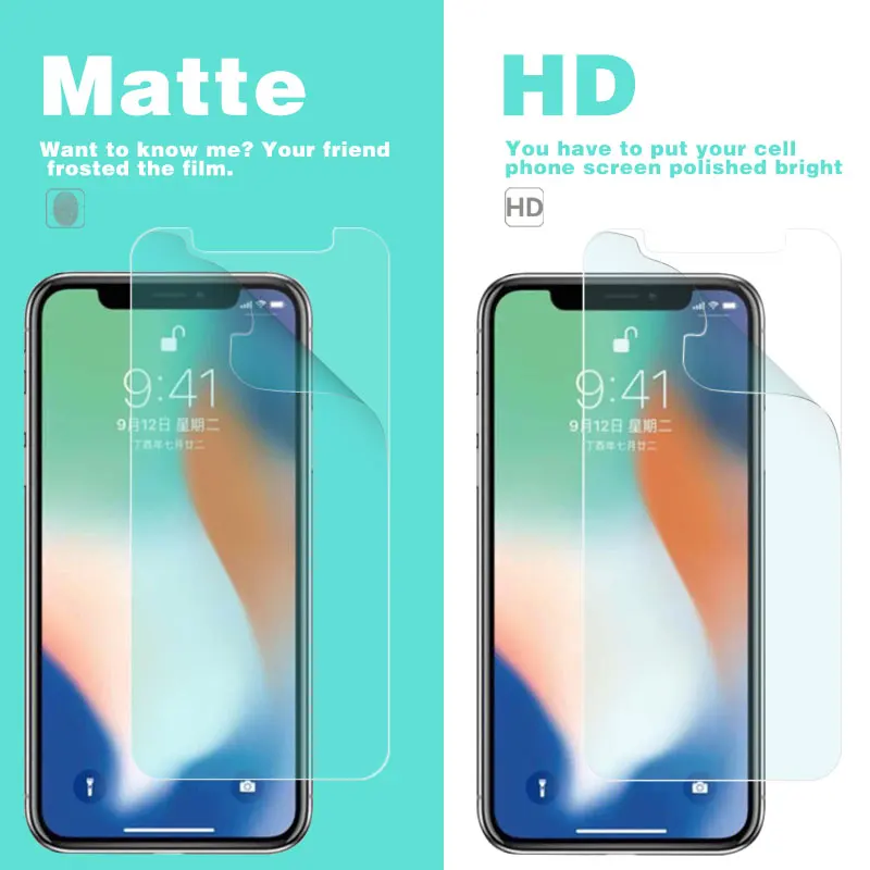 

Anti-Glare Matte Film For Apple Iphone 11 Pro Max HD Clear Glossy Film Cell Phone Screen Protector With Cleaning Cloth