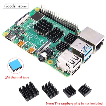 

4Pcs/Pack Raspberry Pi 4 Model B Heat Sink Kit, Cooling Aluminum Heatsinks Set For Raspberry Pi 4B (4Pcs/Set)