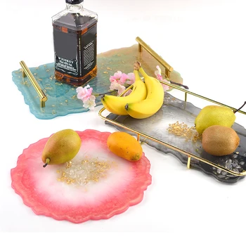 

Large Silicone Tray Fluids Artist Mold Irregular Coasters Epoxy Resin Art Supplies Make Your Own Tray Resin Mold 66CY