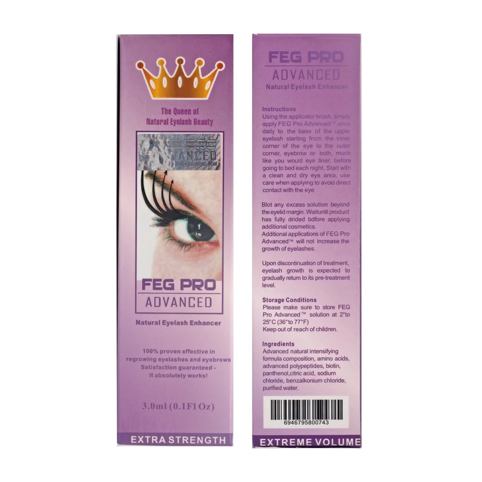 FEG Eyelash Growth Serum100% Original Eyelash Treatment Serum Natural Medicine Eyelash Growth Enhancer Lengthening Longer makeup