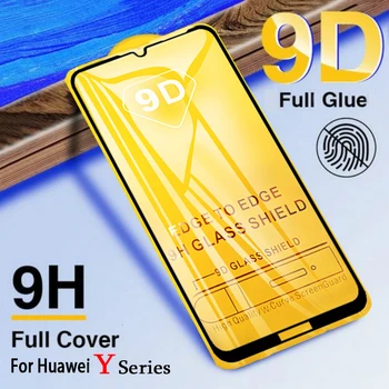 

500Pcs 9D Curved Tempered Glass For Huawei Y3 2017 Y5 Prime 2018 Y6 Pro 2019 Y6 2018 Full Glue Full Cover Screen Protective Film