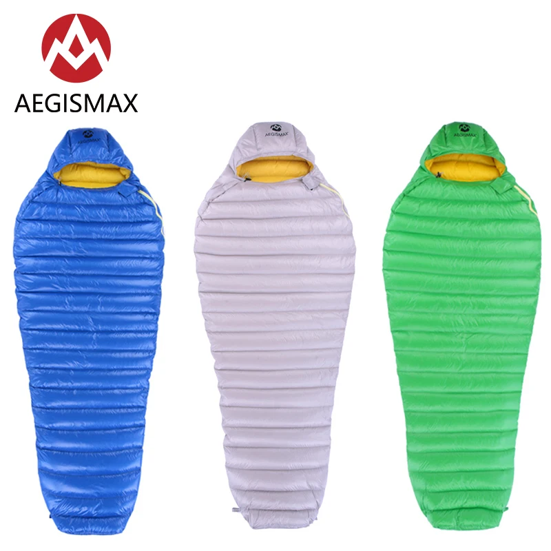 Сверхлегкий спальный мешок Aegismax из белого гусиного пуха 2019|Спальные мешки| |