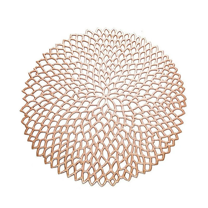 Beige Круглый подстаканник коврики из ПВХ изоляционный стол коврик Нескользящие коврики Западный коврик - Цвет: Beige