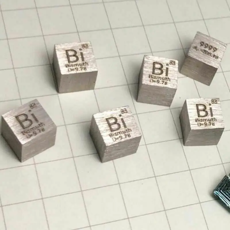 

Neue 10mm 99,99% hohe reinheit wismut cube geschnitzte element periodensystem