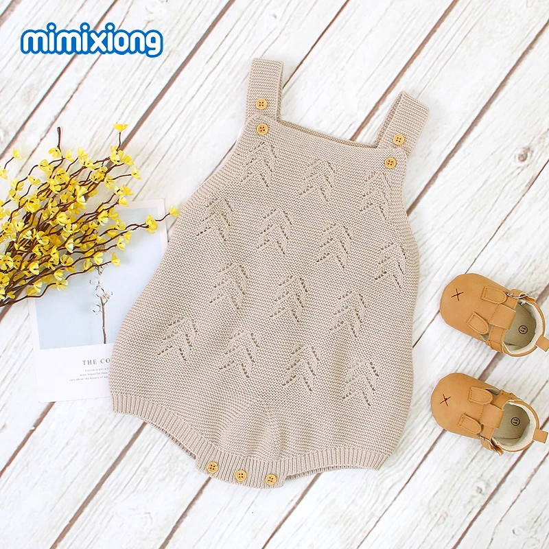 Baby Bodysuits Newborn Clothes Fashion Candy Color Knitted Infant Boys Girls Body Tops Sleeveless Toddler Kids Onesie Tops 0-18M