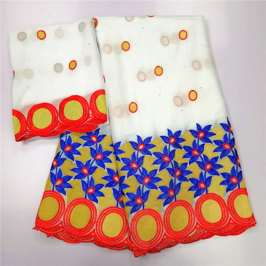 Швейцарская кружевная ткань новейший хлопок вышивка Белая Африканская Хлопковая ткань швейцарская вуаль кружева популярный Дубай Стиль 5+ 2 ярдов