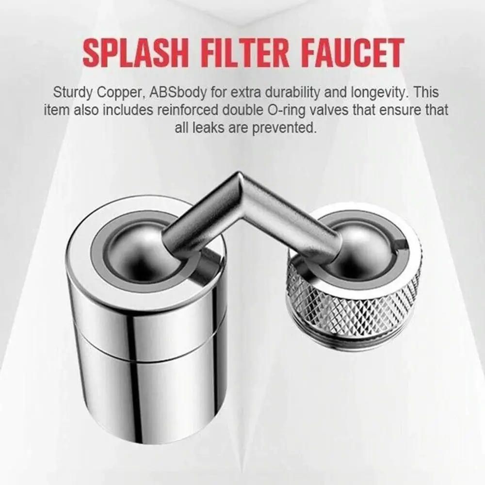 Universal Splash Filter Faucet 720° Rotate Water Outlet Faucet 
