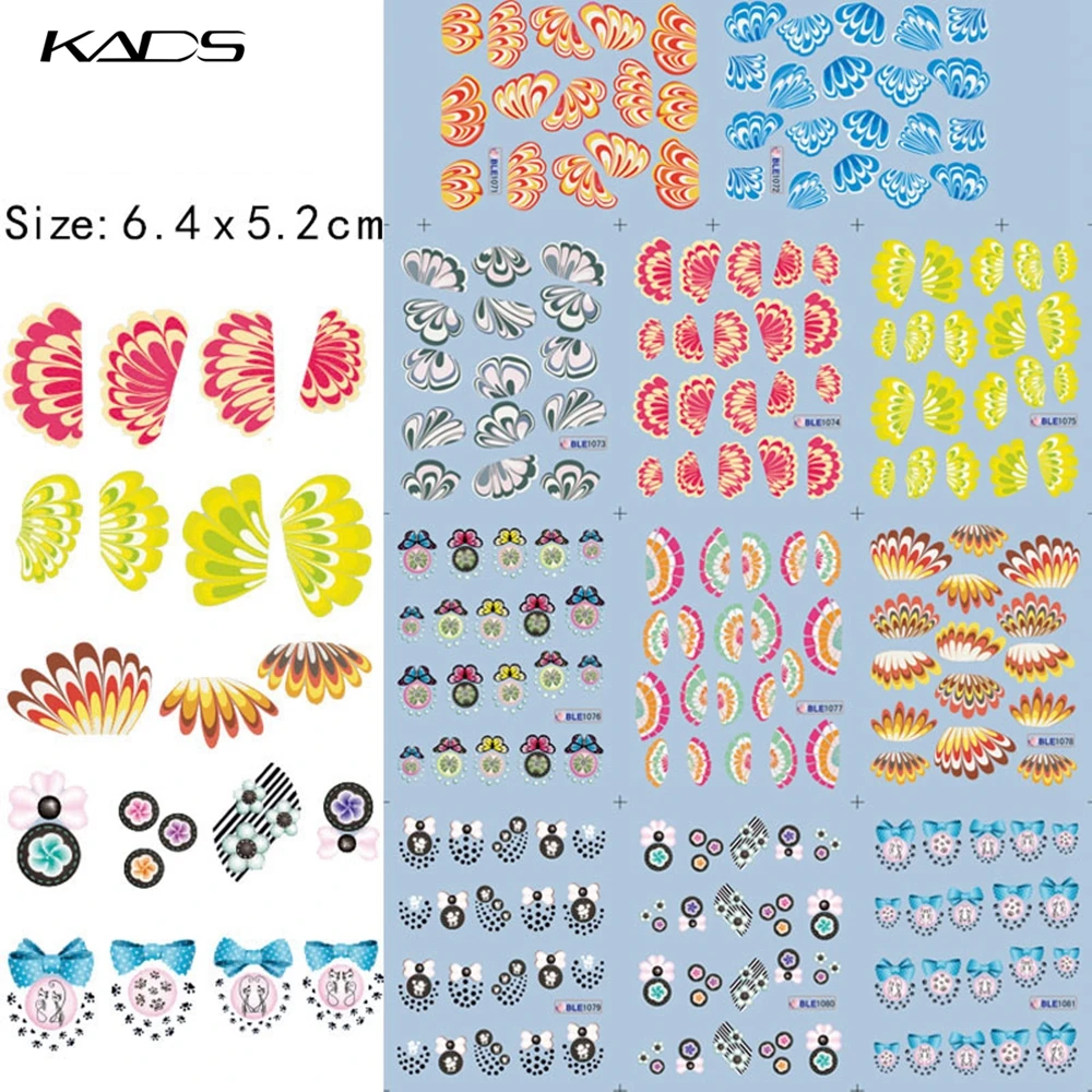 

11sheet/SET BLE1071-1081 Wings Feathers series Water decal Nail Stickers design for nails accessories nail art decals wraps