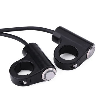 

10-16A 22mm Motorcycle Aluminum Alloy Handlebar Mount weatherproof Switch Push Button Headlight Brake Fog Lights ON/OFF Model A