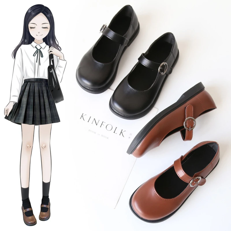 Zapatos de uniforme jk para mujer, calzado retro de estilo británico, versión coreana de the wild soft girl lo, japonés unifor|zapatos| - AliExpress