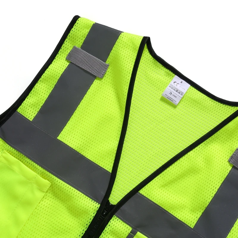 

Reflective Strip Safety Vest Zipper Front Safety Coverall Tape Workwear Overalls DXAC