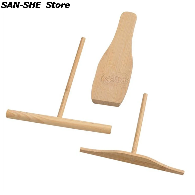 basic baking tools 1/3pcs Pancake Cooking Utensils Wooden Crepe Spreader And Spatula Tortilla Rake Batter Spreading Tools baking scraper