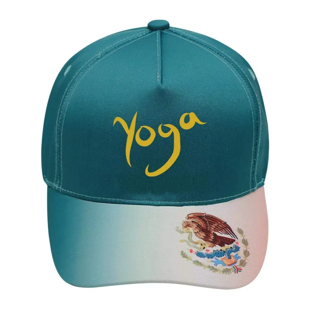 Унисекс любителей йоги бейсболки хлопчатобумажная ткань регулируемые мексиканские элементы на открытом воздухе шляпы зеленый