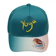 Унисекс любителей йоги бейсболки хлопчатобумажная ткань регулируемые мексиканские элементы на открытом воздухе шляпы зеленый
