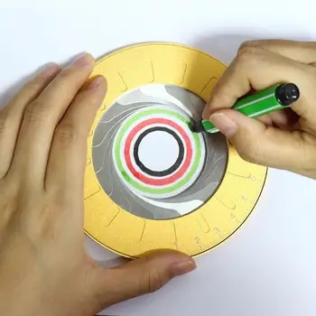 

Round Circle Tool Adjustable Measurement Stainless Steel Drawing Ruler with Size Measure Marks Party Baking