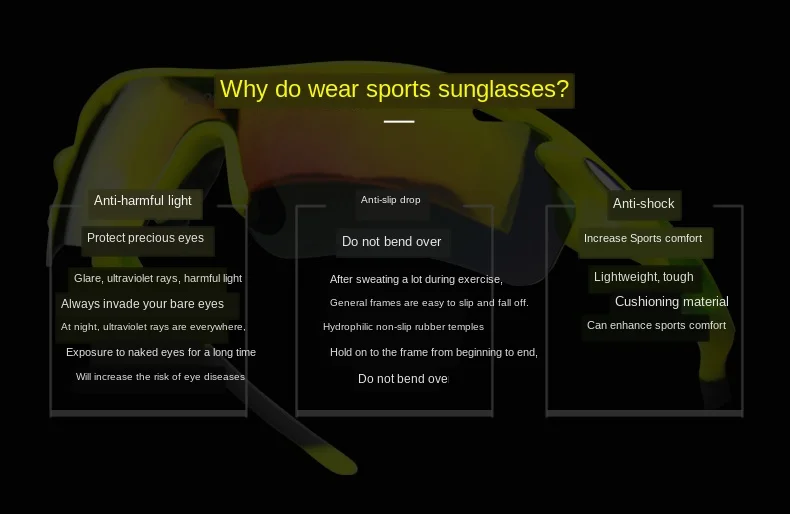 Cycling Sunglasses Outdoor Polarizing Bicycle Riding Glasses Wind-Resistant Sand Fishing Mountain Bike Sports Sun Goggles
