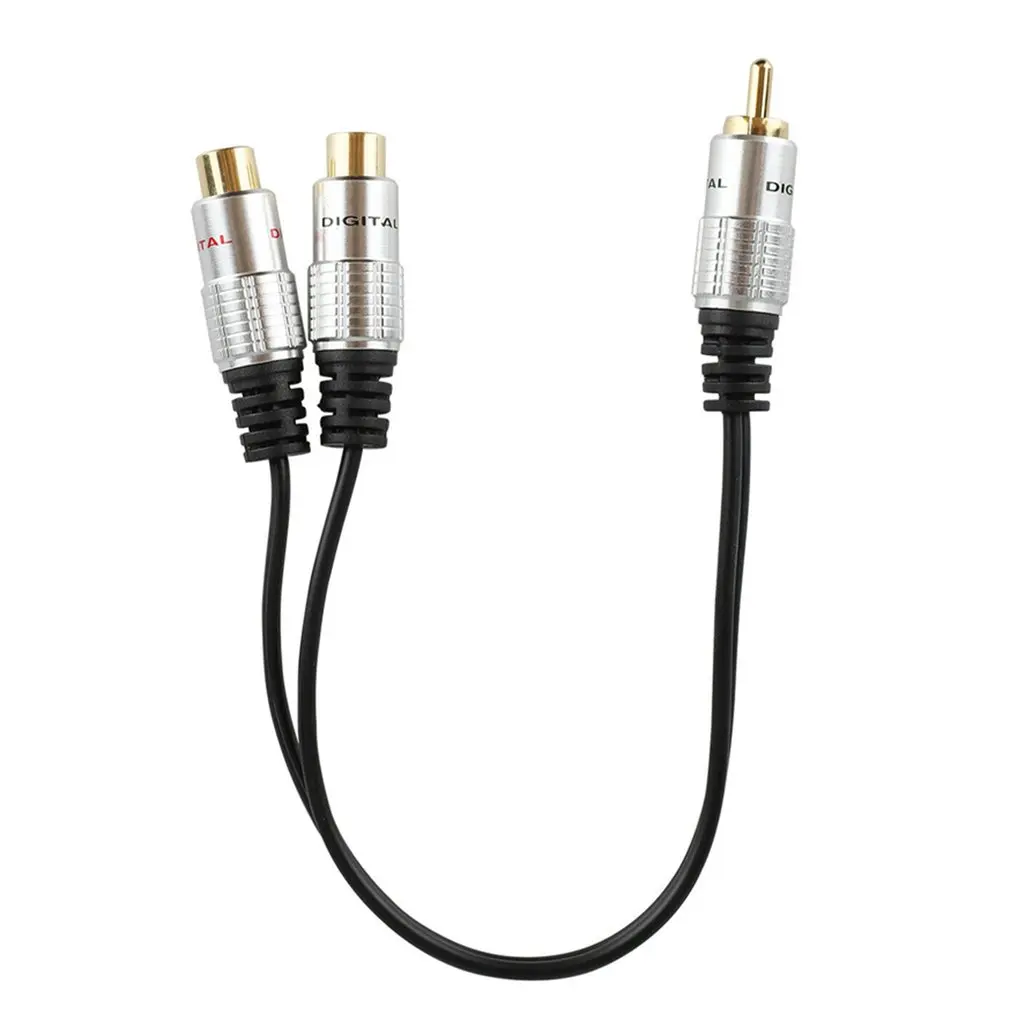 2RCA женский до 1 мужской y-разветвитель адаптер кабель 0 25 м провод из