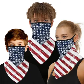 

Cloth Face Masks Children Flag Printing Triangle Earloop Dust Protective Mask Fabric Washable Reusable Mask for Face Cover