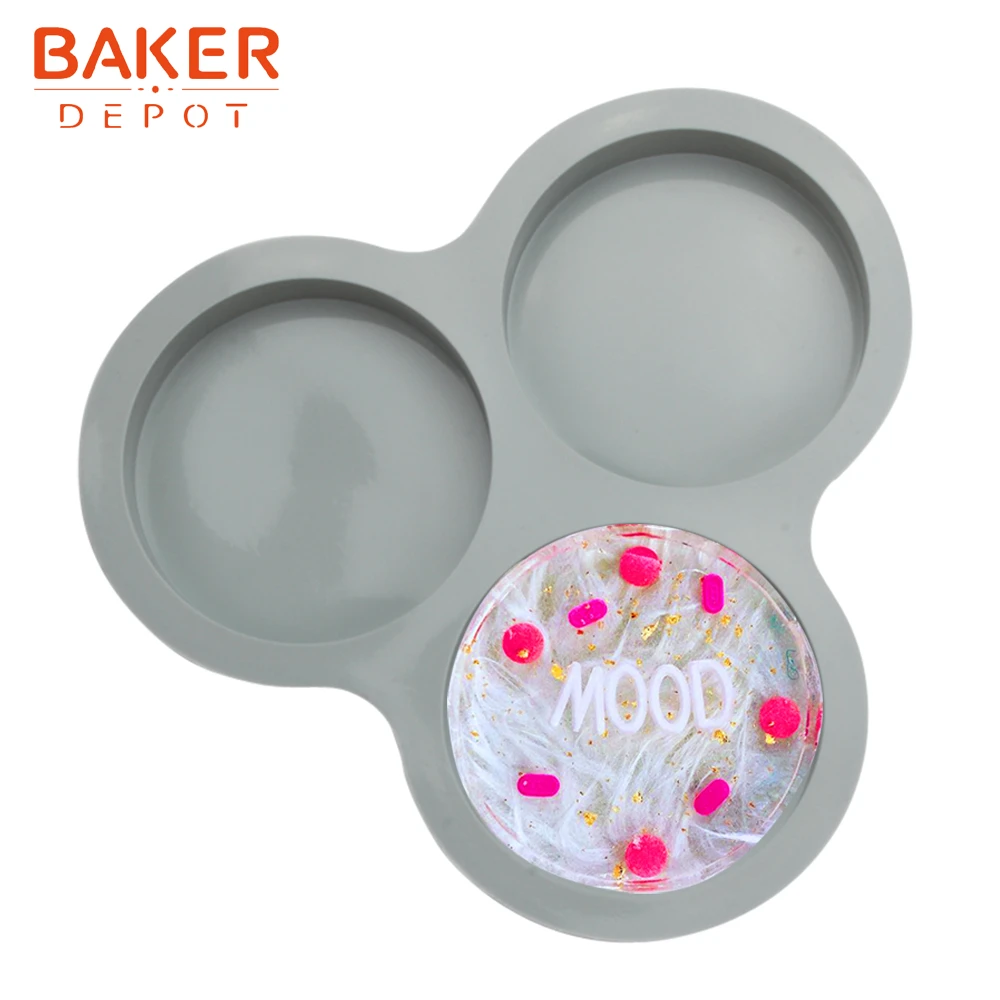 BAKER DEPOT 4 дюйма Радужная форма для торта силиконовая мыла смола диск хлеба