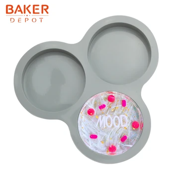 

BAKER DEPOT 4inch rainbow cake mold Silicone mold for soap resin disc bread cake pastry baking form cake decoration tool