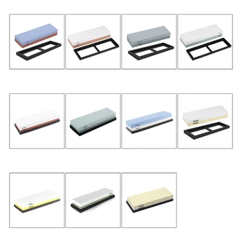 

Kitchen Sharpening Grindstone Set Kit Stone Double Sided Grit -Double Sided Whetstone For Knives With Rubber Base