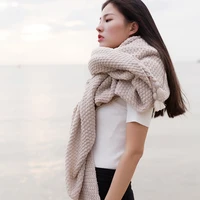 Tassel Knitted Ball Woolen Blanket Sofa Super Warm Cozy Throw Blankets For Office Siesta Air-conditioner Bedspread Bedding 4