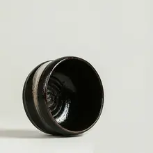 [GRANDNESS] японская чайная церемония черный ручной работы Нагоя зеленый чай matcha керамическая Высокая чаша церемония чаван 260 мл