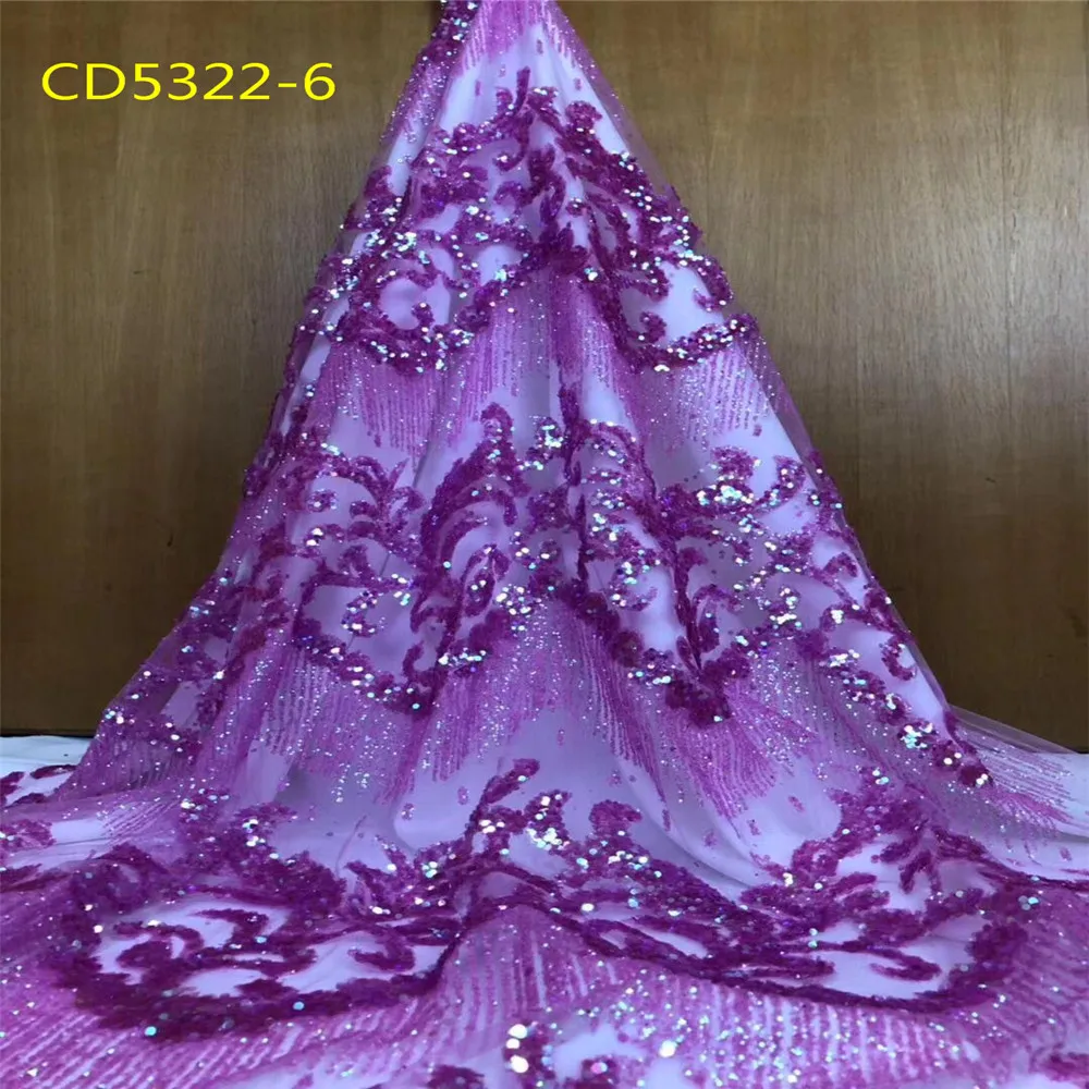 6 African fashion show So beautiful bling bling french net lace use for evening party wedding dress cloth 5 yards - Цвет: 6
