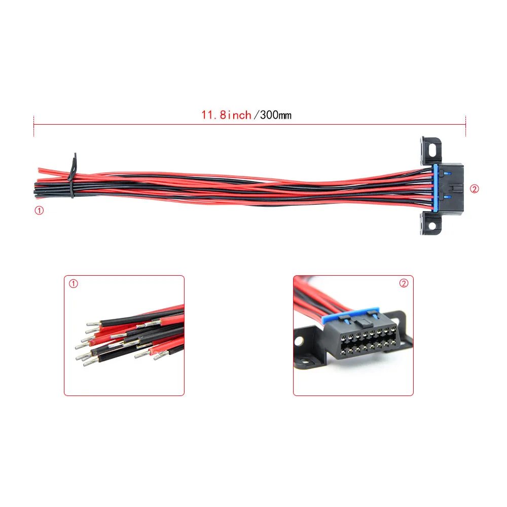 Высококачественный удлинитель OBD2 OBD 16pin для ELM 327 V1.5 для VAG Авто диагностический инструмент сканер для OP-COM