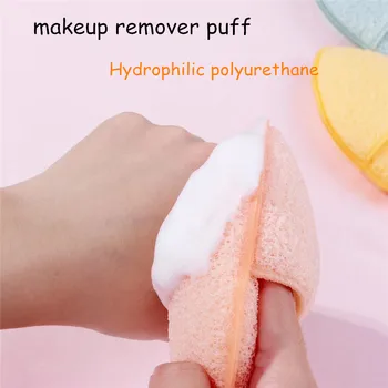 

Makeup Remover Wash Face Puffer Soft Microfiber Reusable Face Cleaner Plush Drop-Shaped puff Women Makeup Remove Towel Tools