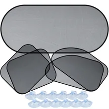 5 pçs conjunto de malha net pára-brisa do carro verão janela lateral sun sombra prata cor cinza para acessórios interiores viagem carro
