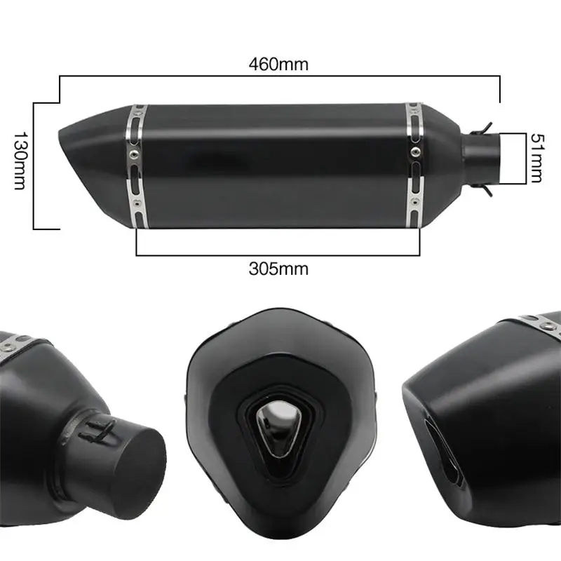 Alconstar-51 мм Универсальный мотоцикл для мотокросса, модифицированный выхлопной глушитель для скутера с DB Killer для большинства мотовездеходов Z750