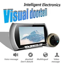 

Цифровой видеодомофон 4,3 дюйма, дверной глазок для умного дома, камера, дверной звонок, видеорегистратор с ночным видением, пассивным ИК дат...