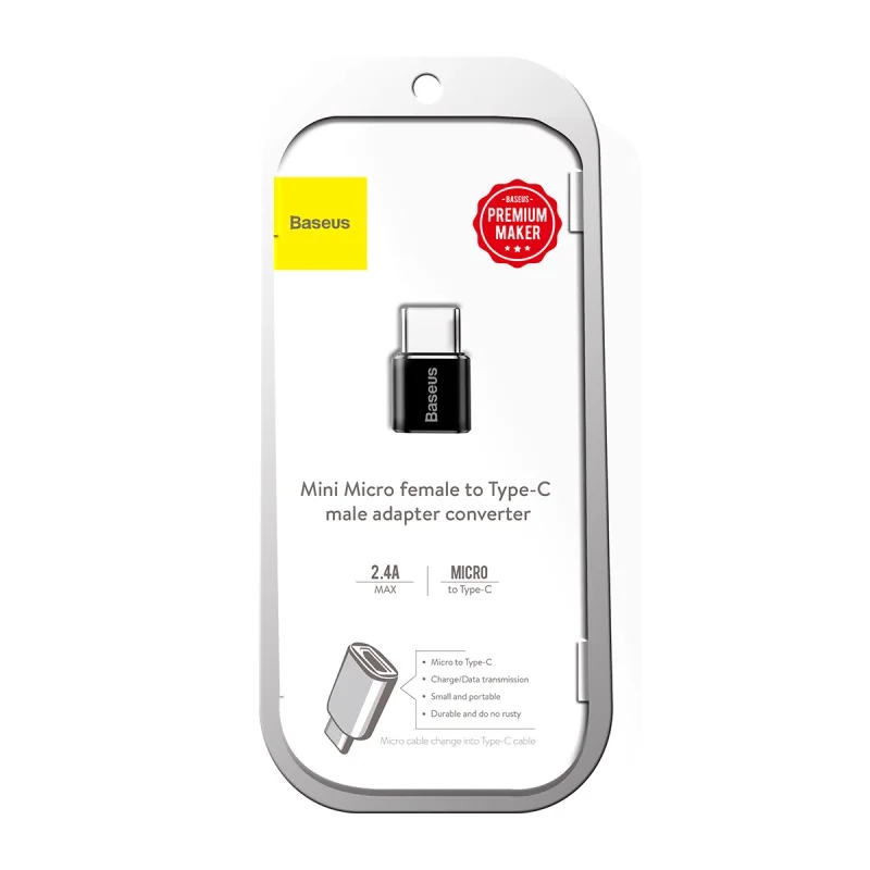 Переходник Baseus USB Type C OTG переходник с папа на Micro мама для Macbook Samsung S10