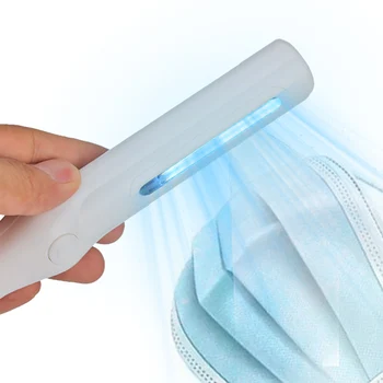 

Portable Face Mask UVC Sterilization Stick USB Disinfection Rod PersPortable Fonal Care Traveling Sterilizer UV Sanitizer Light
