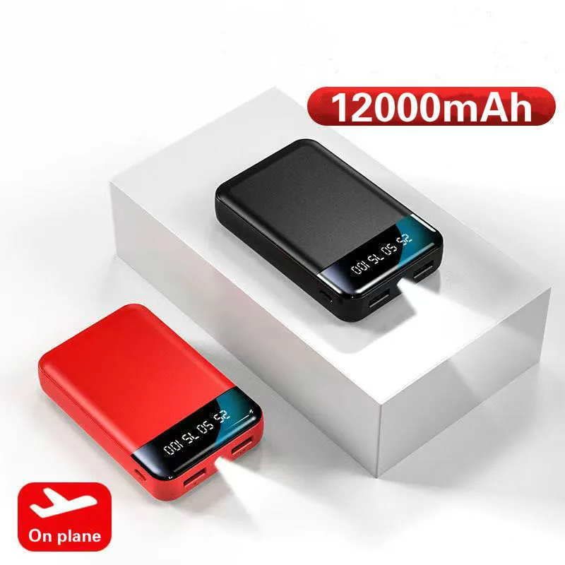 2020 двойной USB 12000 мАч Внешний аккумулятор для Xiaomi Mi iphone 8 портативное зарядное