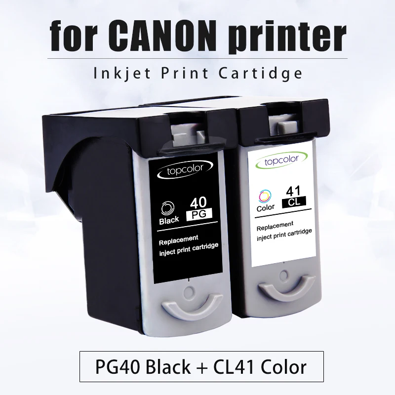 Topcolor чернильный картридж PG40 CL41 подходит для Canon 40 41 40XL 41XL Pixma MX300 MX308 MX310 MX318 MP140 MP145 MP160 iP1180 1200 1300