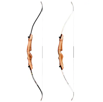 

70 Inches Recurve Bow 16-38 Lbs Wood Riser Fiberglass Limbs Traditional Style for Left Right Hand Beginner Archery Shooting