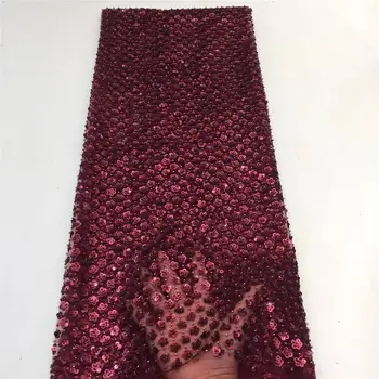 

Latest French Nigerian Laces Fabrics sequins High Quality Tulle African Laces Fabric Wedding African French Tulle Lace