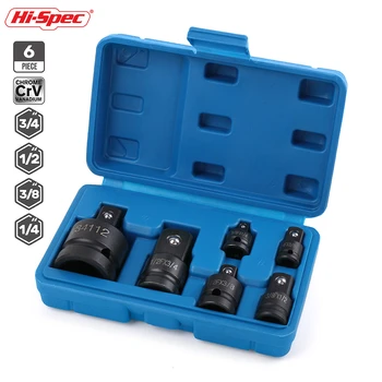 

Hi-Spec Impact Socket Adaptor 1/2 3/8 1/4 Convertor Reducer Socket Head Set For Car Bike Garage Repair Hand Tools