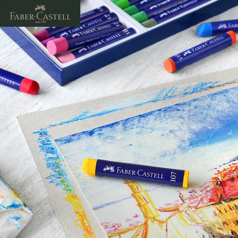 Faber Castell Master Pastels Soft Oil Pastel/Crayon/Stick/Wax Blue Box 12/24/36 colors Art Painting Hand-painted Graffiti 1270