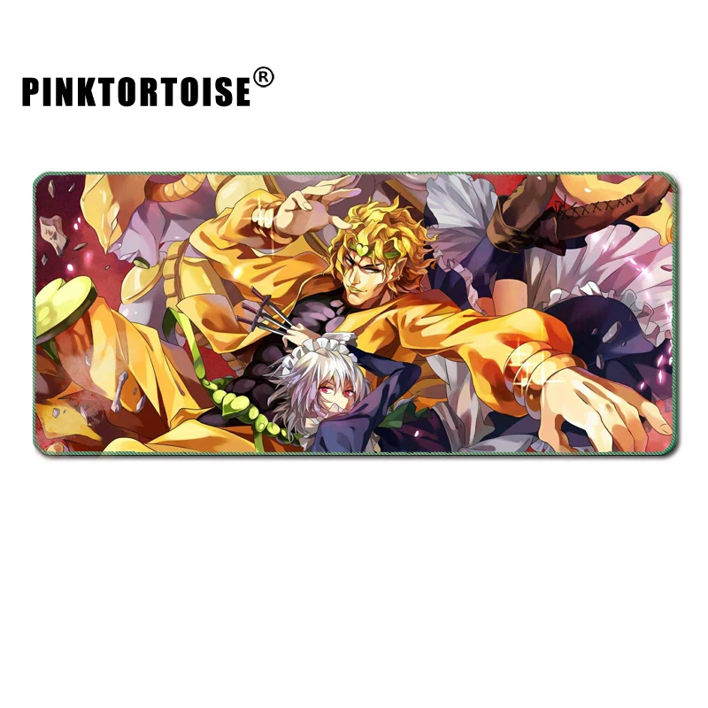 PINKTORTOISE огромный коврик для мыши Необычные приключения Джоджо Аниме Коврик для мыши вязаный игровой коврик