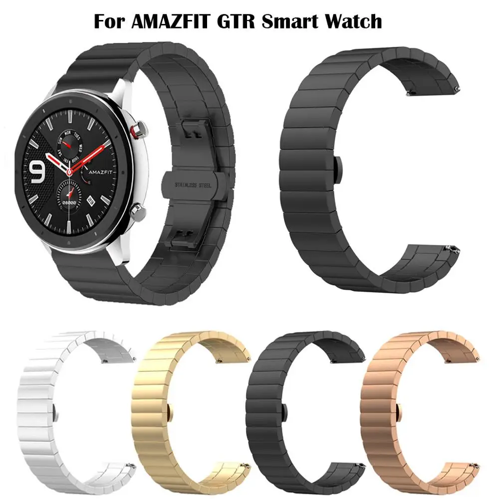 Для смарт часов AMAZFIT GTR 42/47 мм браслет из нержавеющей стали сменный ремешок Смарт